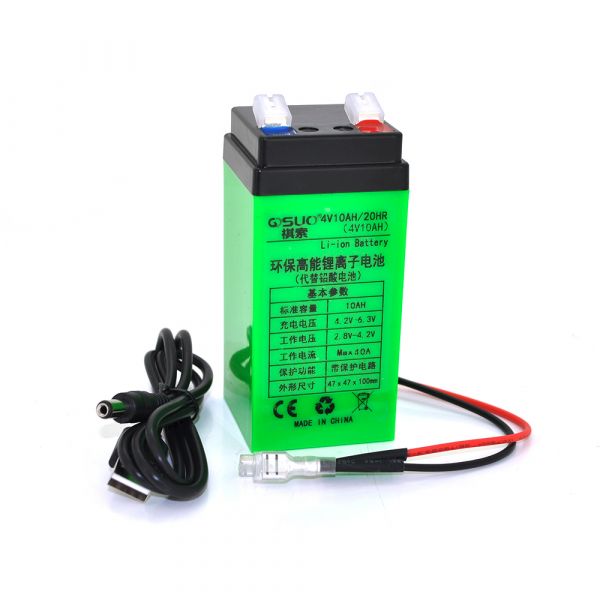 
					Акумуляторна батарея літієва QSuo 4V 10A з елементами Li-ion 18650 (47X47X100)