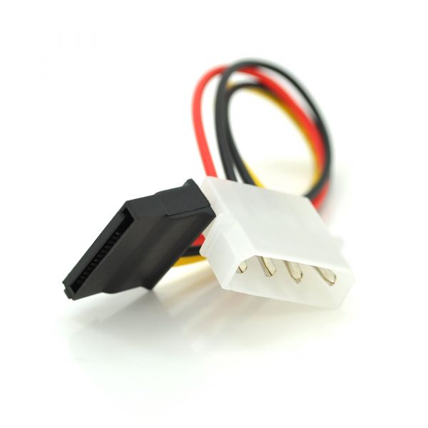 
					Перехідник живлення SATA=>4pin, 0.2m, Пакет