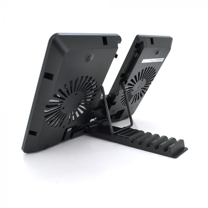 
					Підставка під ноутбук DeepCool U PAL, 10-15,6", 2*140mm 1000±10% RPM, корпус пластик+алюміній, 390 х 280 х 27.5 mm, Black, Box