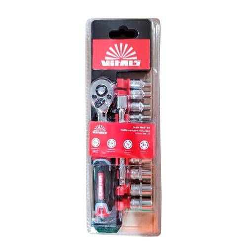 Набір головок торцевих з тріскачкою 1/4″ Vitals Master