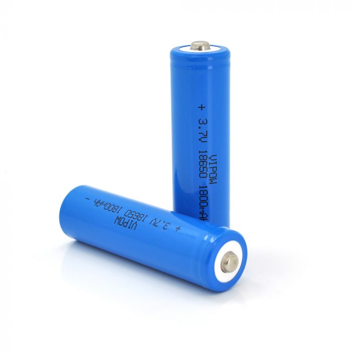 
					Акумулятор 18650 Li-Ion Vipow ICR18650 TipTop, 1800mAh, Blue