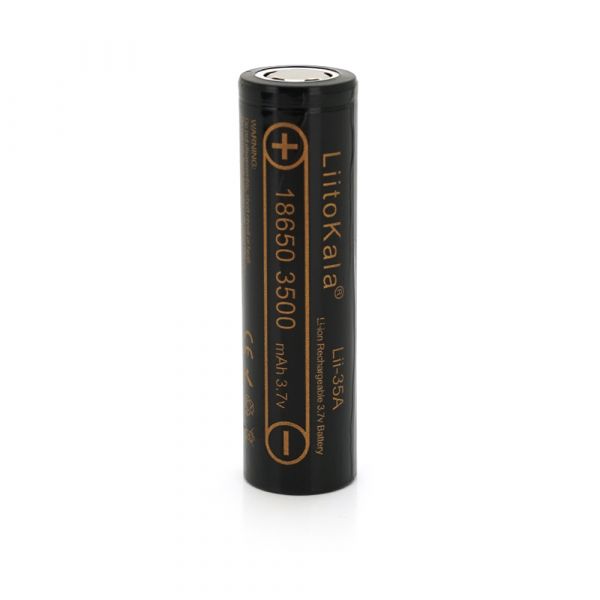 
					Акумулятор 18650 Li-Ion LiitoKala Lii-35A, 3500mah (3550-3650mah）, 3.7V (2.75-4.2V), Black, PVC BOX Q2,  цiна за 1 шт