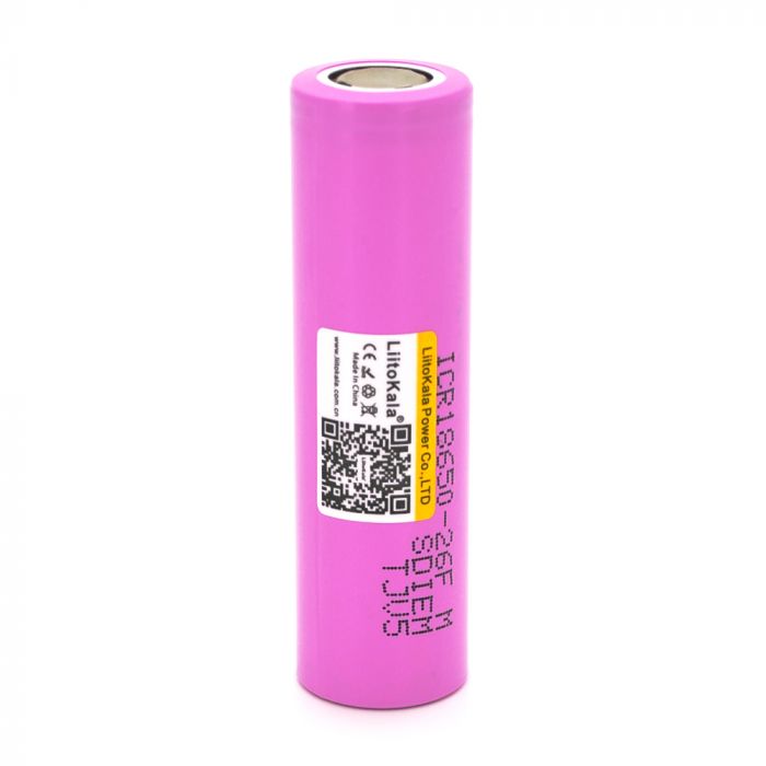 
					Акумулятор 18650 Li-Ion LiitoKala Lii-26FM, 2600mah (2450-2650mah), 3.7V (2.75-4.2V), Pink, PVC BOX