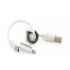 
					Кабель iKAKU KSC-324 JIANCHONG fast charging data cable (TYPE-C to Lightning), White, довжина 0.2м, 3,2А, BOX