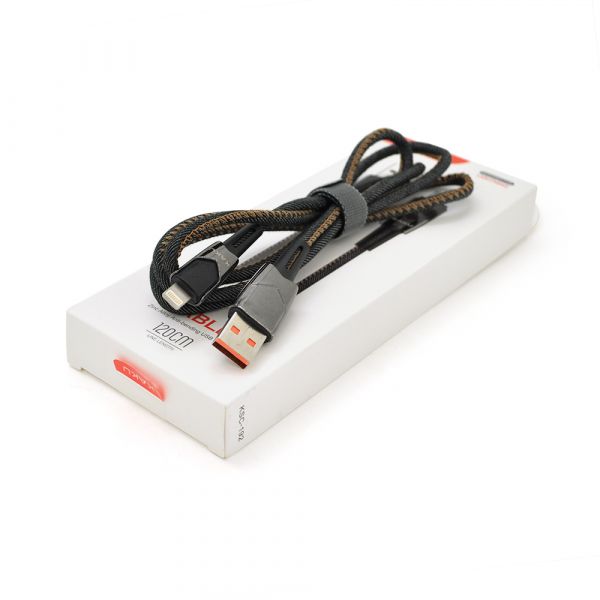 
					Кабель iKAKU KSC-192 GEDIAO zinc alloy charging data cable series for iphone, Black, довжина 1,2м, 3,2А, BOX