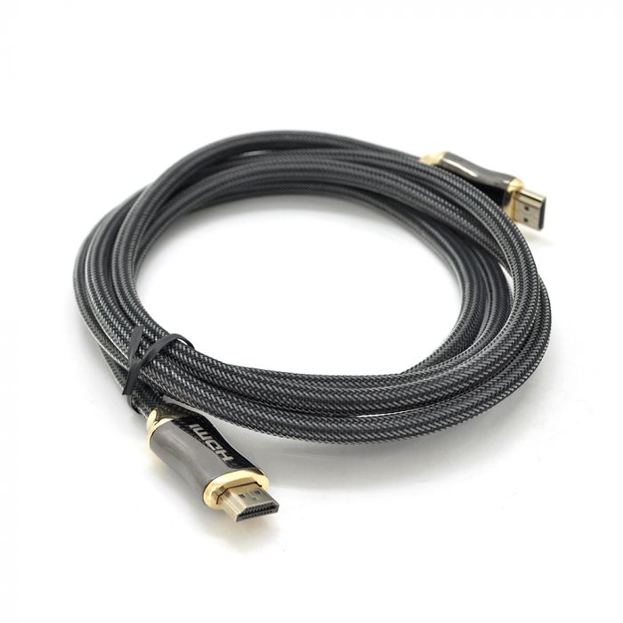 
					Кабель VEGGIEG HX-1 HDMI-HDMI 2K * 4K, 1.0m, v2,0, OD-7.0mm, круглий, обплетення, Black, коннектор Black-Gold, Пакет
