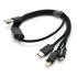 
					Кабель VEGGIEG U3B-0.5 3 in 1 Micro / Iphone / Type-C, 2.4A, довжина 0,5 м, Black, Box