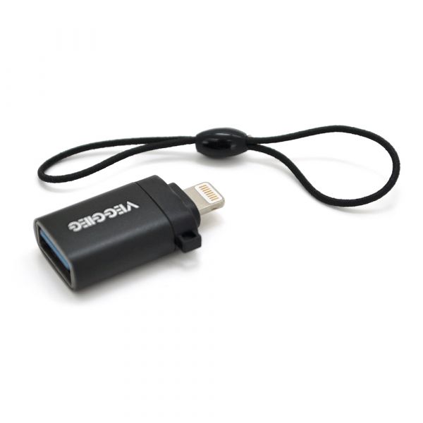 
					Перехідник VEGGIEG TC-117 USB3.0(AF) OTG => Lighting(M), Silver, Пакет
