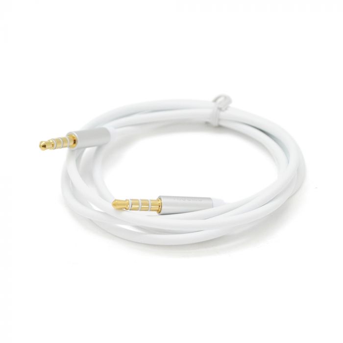 
					Кабель VEGGIEG AUW-3 AUX Audio DC3.5 тато-тато 3.0м, GOLD Stereo Jack, оплетка, (круглий) White cable, Пакет