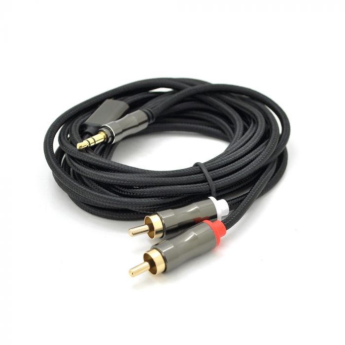 
					Кабель VEGGIEG AR2-1.5 DC3.5 (тато) => 2хRCA (тато), GOLD Jack, CU, Stereo, круглий, Black, 1,5 м, Пакет