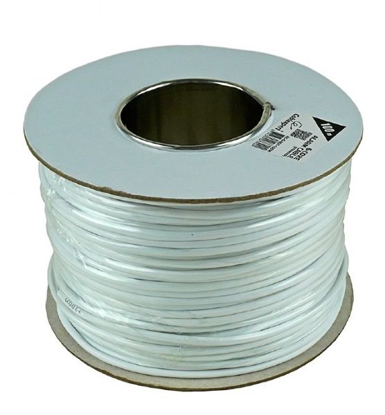 Кабель для сигналізацій Cablexpert AC-6-002-100M екранований, 100 м, білий