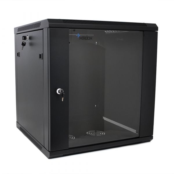 
					Шафа Merlion 18U, 600*600*897mm (Ш*Г*В)мм загартоване скло, чорна, сталь 1,2мм із замком (у розібраному вигляді!!!)