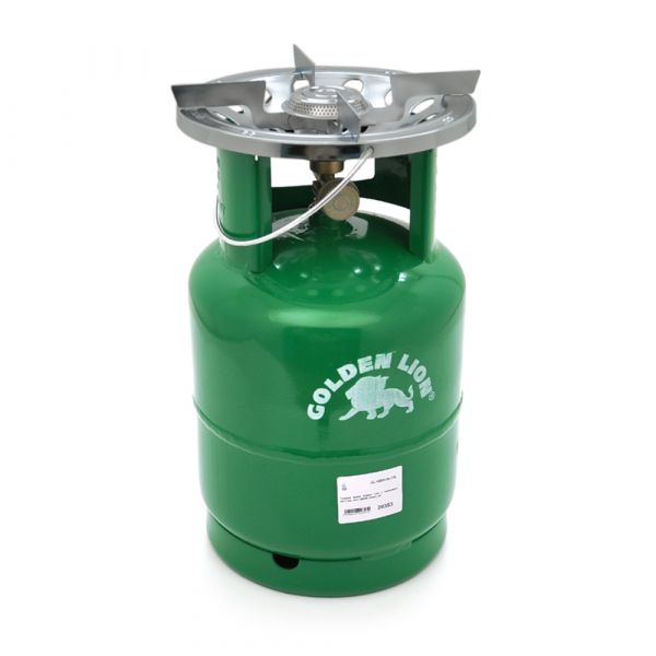 
					Газовий балон Golden Lion 3кг(7,2л), тиск 18BAR + пальник 20354, Green, Q4