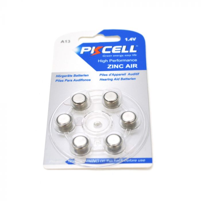 
					Батарейка повітряно цинкова PKCELL 1.4V ZA312, 6 штук в блістері, ціна за блістер, Q