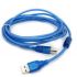 
					Кабель USB 2.0 RITAR AM / BM, 10m, 1 ферит, прозорий синій