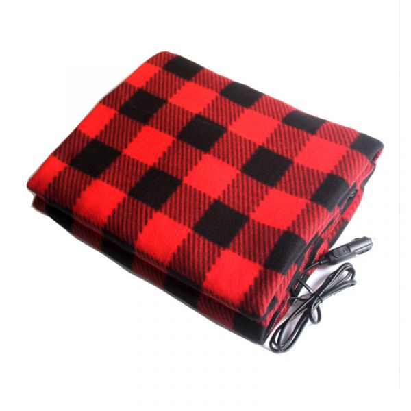 
					Електропростирадло автомобільне, живлення від прикурювача 12V, 150х110 см, Black-red