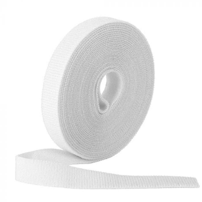 
					Стяжки на липучці ширина 15мм, рулон 50м, білі, ціна за рулон