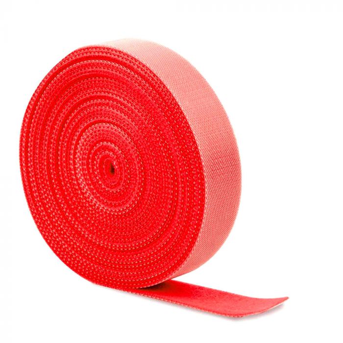 
					Стяжки на липучці ширина 10мм, рулон 50м, червоні, ціна за рулон