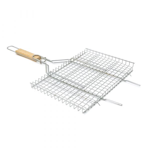 
					Решітка нержавіюча прямокутна для гриля - барбекю 360 * 250 мм, ОЕМ