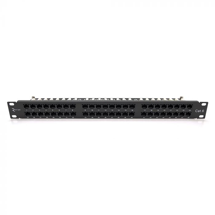 
					Патч-панель Ritar 48 портiв UTP DUAL кат 6 19 "1U НЕ екранована чорна Q10