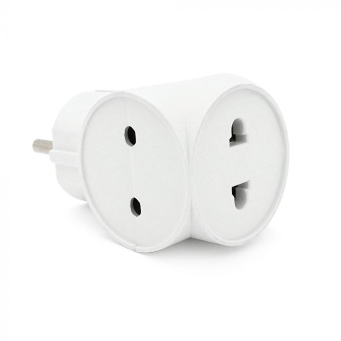 
					Розетка трійник Т- подібний Light, White, Q12