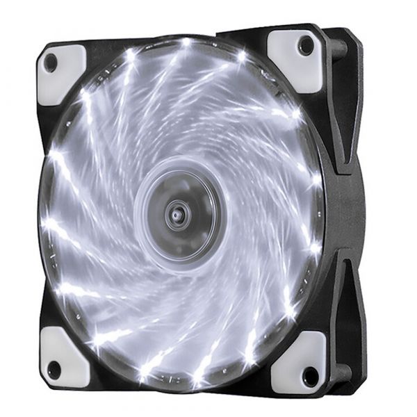 
					Кулер корпусний 12025 DC sleeve fan 3pin + 4pin - 120 * 120 * 25мм, 12V, 1100об / хв, 15LED, White