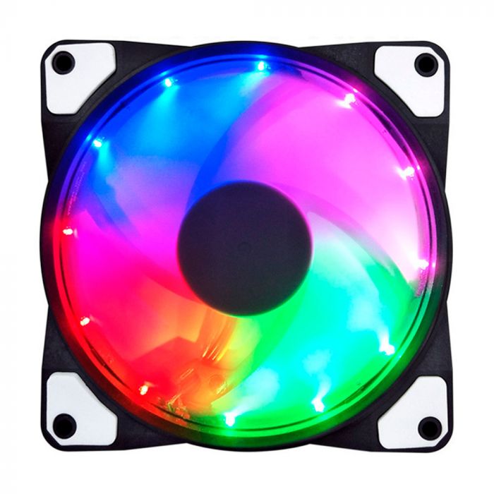 
					Кулер корпусний 12025 DC sleeve fan 4pin - 120 * 120 * 25мм, 12V, 1100об / хв, RGB, односторонній