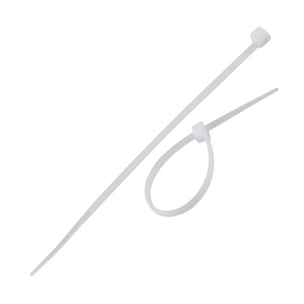 
					Стяжки нейлон 3х150mm білі (1000 шт) висока якість, діапазон робочих температур: від -45С до + 80С