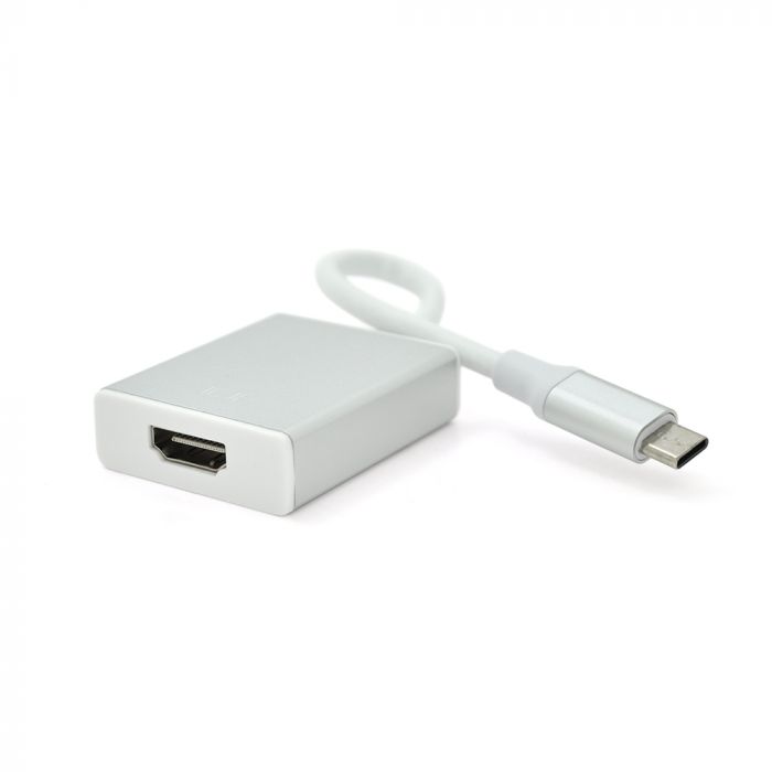 
					Конвертер Type-C (тато) на HDMI (мама) 10cm, Silver, 4K / 2K, Пакет