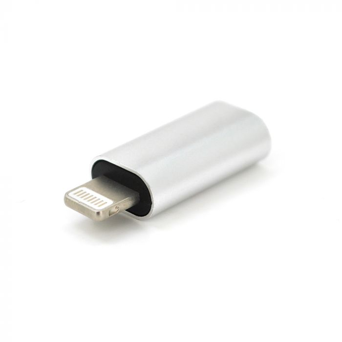 
					Перехідник Lighting(M) => Type-C (F), White, OEM