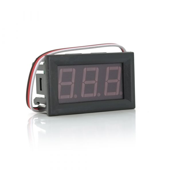 
					Цифровий вольтметр D-SUN DC 0-30 B влагозащіщенний IP65, діапазон вимірювань 4 -30V, Blue