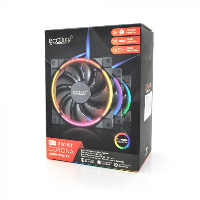 
					Система охолодження універсальна Pccooler FRGB CORONA, 3-pin, RPM 1800 ± 10%, BOX