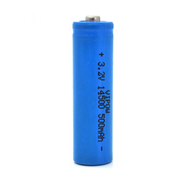 
					Акумулятор 14500 Lifepo4 Vipow IFR14500 TipTop, 500mAh, 3.2V, Blue Q50/500