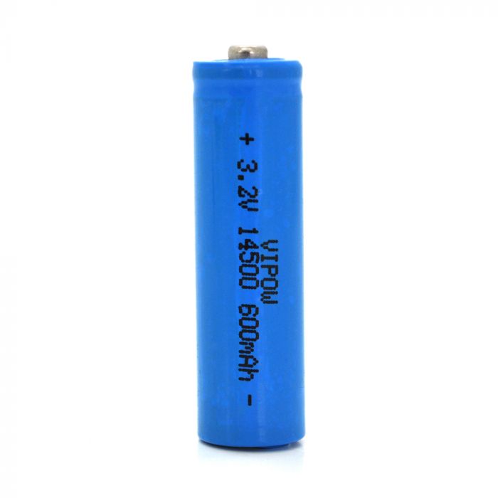 
					Акумулятор 14500 Lifepo4 Vipow IFR14500 TipTop, 600mAh, 3.2V, Blue Q50/500