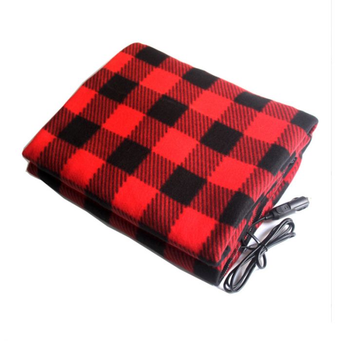 
					Електропростирадло автомобільне, живлення від прикурювача 12V, 150х110 см, з регулюванням температури, Black-red