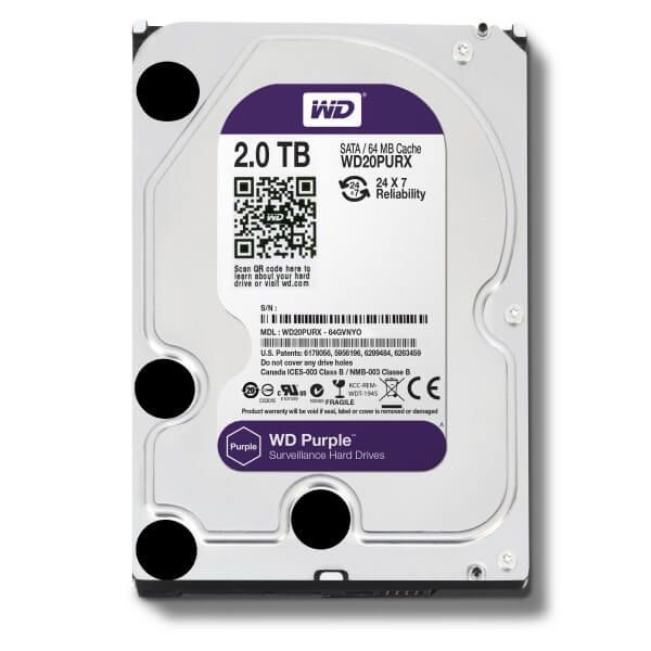 
					Жорсткий диск Western Digital Purple 2TB 64MB 5400rpm WD22PURZ 3.5 SATA III