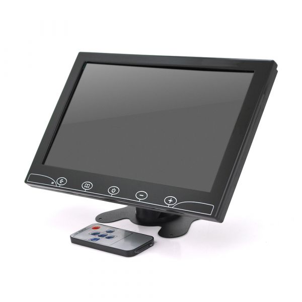 
					Автомобільний РК-монітор 10.1 ", AV + VGA + HDMI + RCA  роз'єми, 1024 * 600ips, 12-24V, BOX