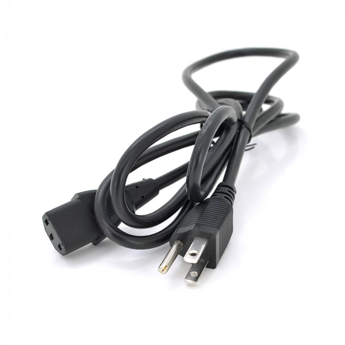 
					Кабель живлення 1.2m, 0.5mm, PC-184/2 B-C13 3 pin із заземленням (американський роз'єм), Black, OEM Q25