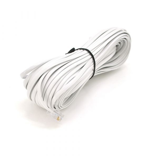 
					Патч-корд телефонний, RJ11, 20,0m, білий