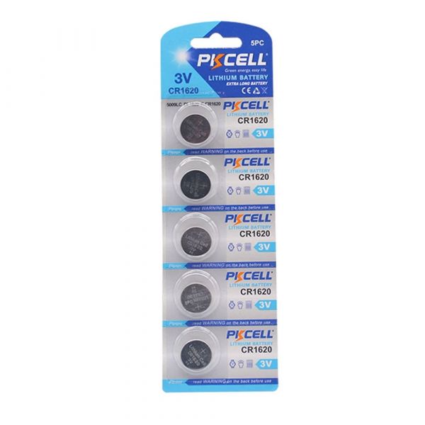 
					Батарейка літієва PKCELL CR1620, 5 шт в блістері (упак.100 штук) ціна за бліст. Q30