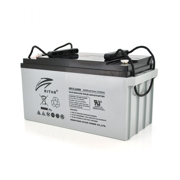 
					Акумуляторна батарея AGM RITAR HR12240W, Gray Case, 12V 65.0Ah ( 350 х 167 х 182 (182 ) 19.50 kg Q1