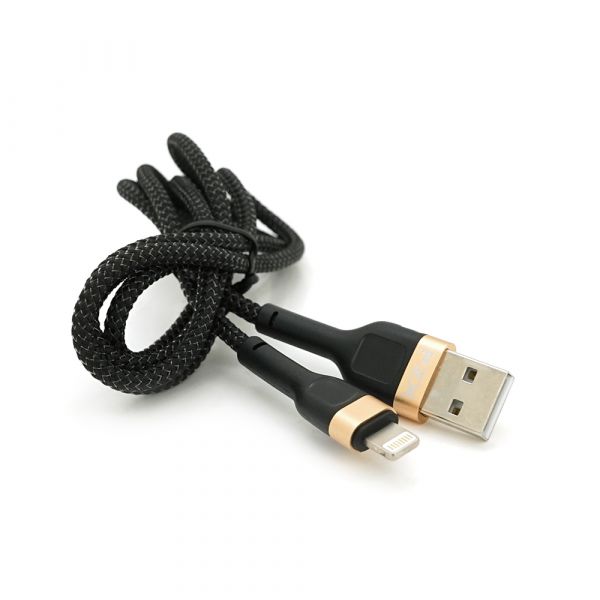 
					Кабель PZX V165, Lighting, Output 3.0A, Gold, довжина 1.0м, BOX