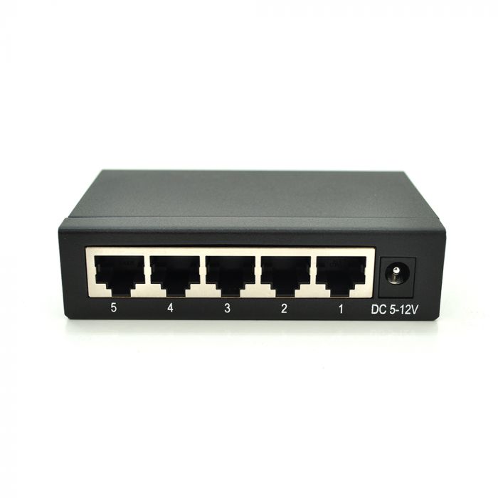 
					Комутатор Dinkia DS-1005P 5 портів Ethernet 10/100 Мбіт / сек, без БЖ, BOX