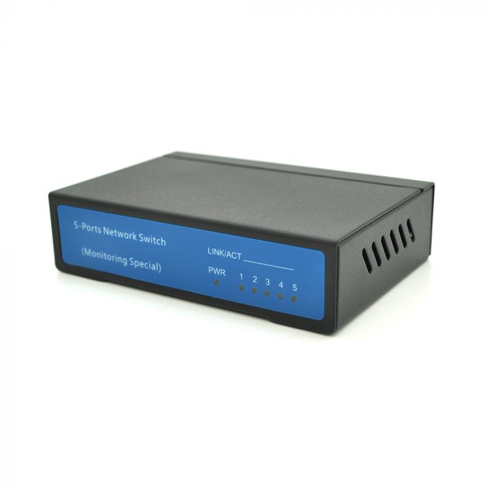 
					Комутатор Dinkia DS-1005P 5 портів Ethernet 10/100 Мбіт / сек, без БЖ, BOX