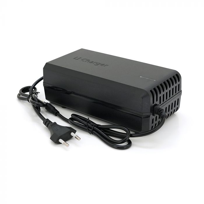 
					Зарядний пристрій Jinyi для літієвих акумуляторів 60V 5A, штекер 5,5/2.5, з індикацією, BOX