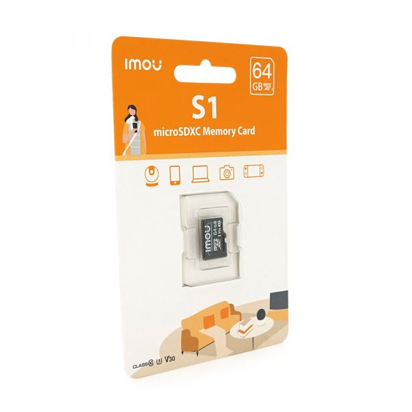 
					Карта пам'яті Imou MicroSD 64Гб ST2-64-S1