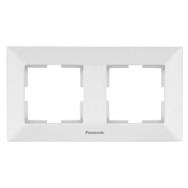 
					Рамка Panasonic Arkedia Slim подвійна, горизонтальна, біла