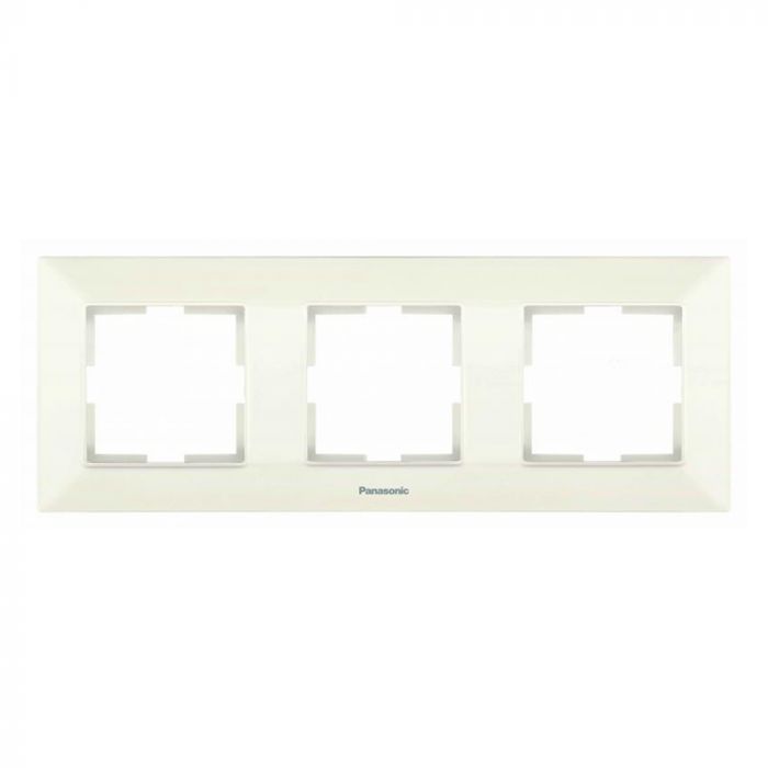 
					Рамка Panasonic Arkedia Slim потрійна, горизонтальна,  кремова