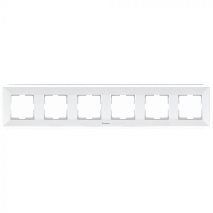 
					Рамка Panasonic Arkedia Slim шестимісна, горизонтальна, біла
