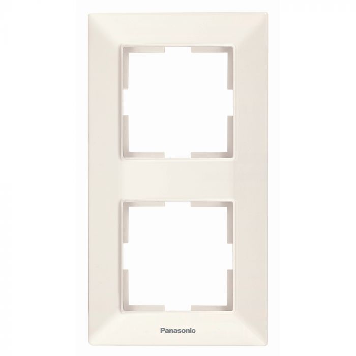
					Рамка Panasonic Arkedia Slim подвійна, вертикальна, кремова